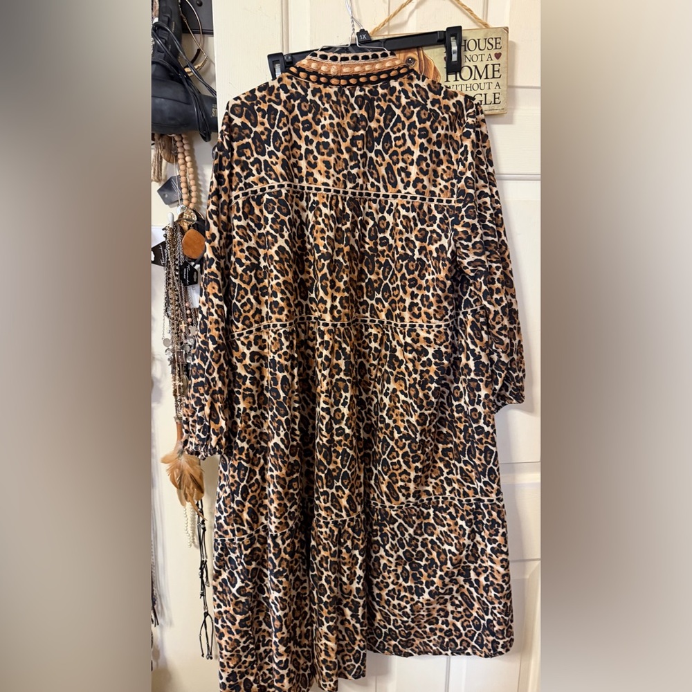Leopard Print Kimono Cardigan NWT by Cato - Picture 6 of 8